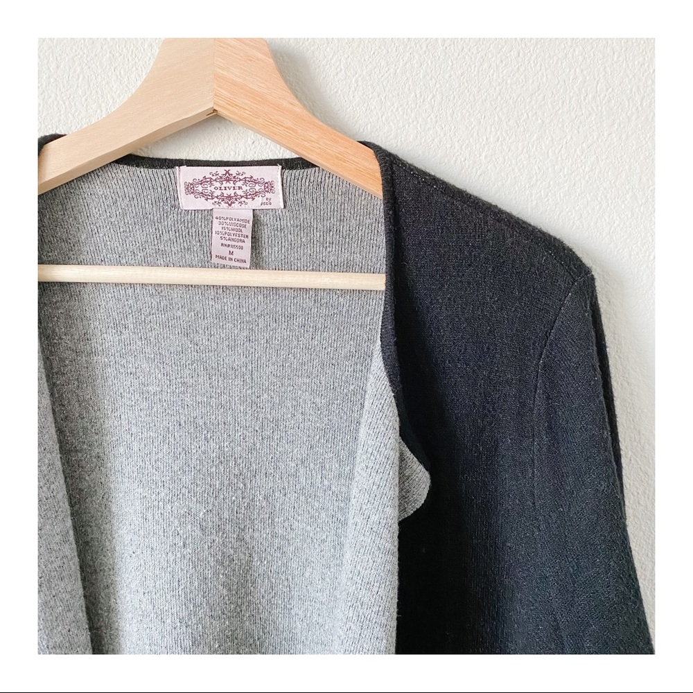 LIKE NEW | Oliver by Escio | Black & Gray Cardigan Coat
